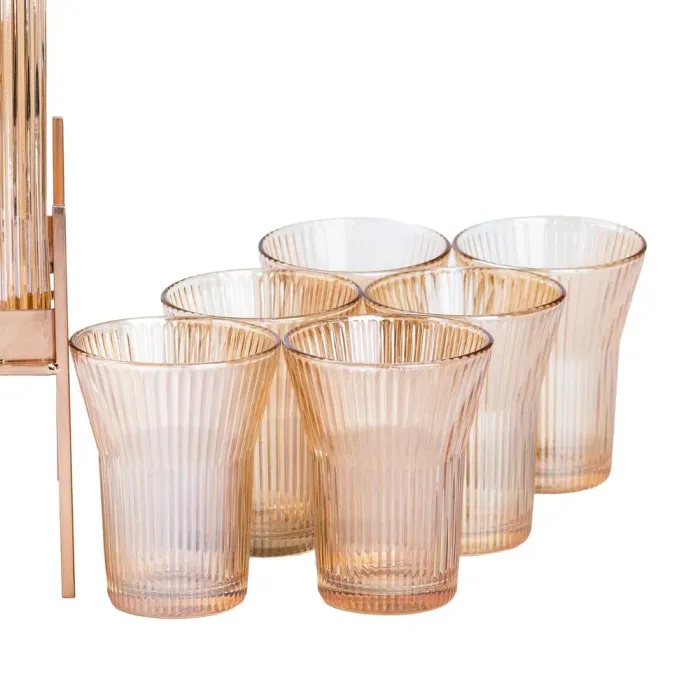 Лимонадниця на металевій підставці з краном для напоїв в комплекті з 6-ма склянками (HP4167) - зображення 5