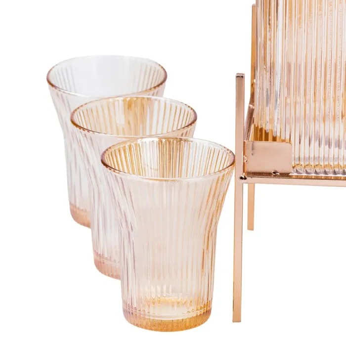 Лимонадниця на металевій підставці з краном для напоїв в комплекті з 6-ма склянками (HP4167) - зображення 6