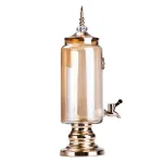 Лимонадниця на металевій підставці з краном для напоїв 2л коричнева (HP4168)