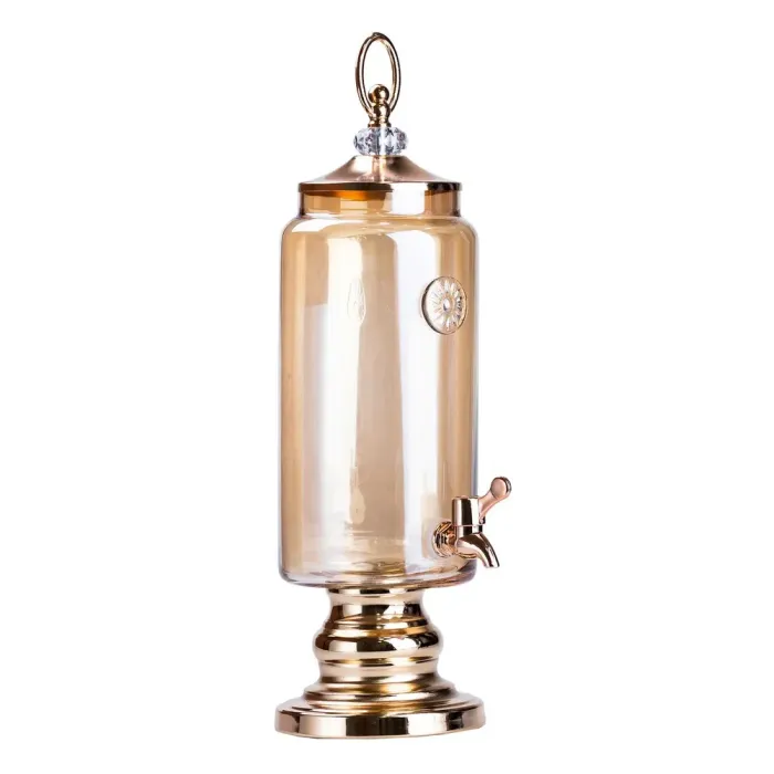 Лимонадниця на металевій підставці з краном для напоїв 2л коричнева (HP4168) - зображення 2