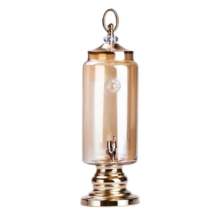 Лимонадниця на металевій підставці з краном для напоїв 2л коричнева (HP4168) - зображення 3