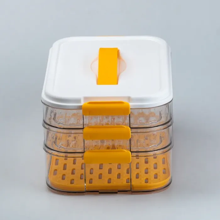 Контейнер для їжі багаторівневий для заморожування та зберігання продуктів у холодильнику 16.5 см (HP50657) - зображення 2