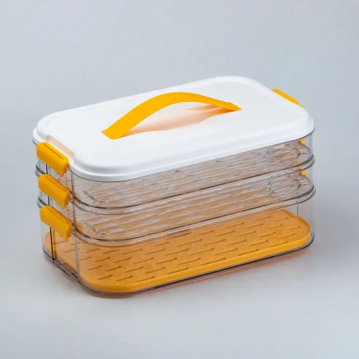 Контейнер для їжі багаторівневий для заморожування та зберігання продуктів у холодильнику 16.5 см (HP50657) - зображення 1