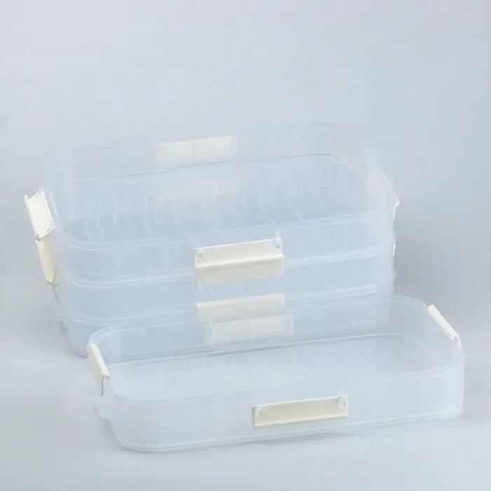 Контейнер для їжі багаторівневий для заморожування та зберігання продуктів у холодильнику 16.5 см Помаранчовий (HP50656P) - зображення 5