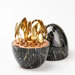 Набір столових приладів на 6 персон із нержавіючої сталі 24 штуки з підставкою "Яйце" (HP7886)