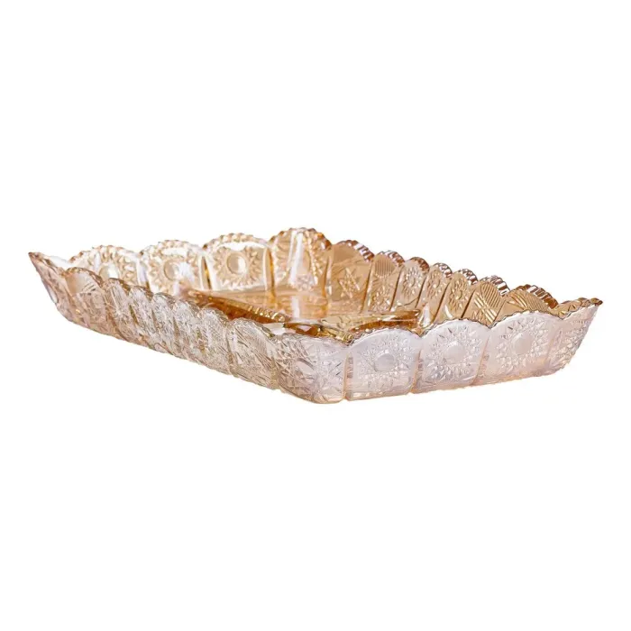 Блюдо для закусок на 4 секції прямокутна з товстого скла (HP5121) - зображення 3