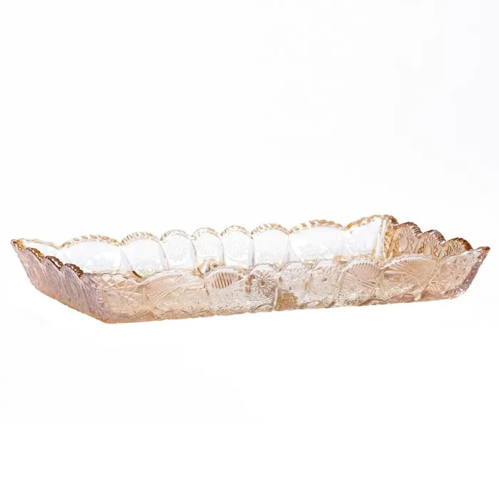 Блюдо для закусок на 4 секції прямокутна з товстого скла (HP5121) - зображення 4