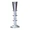 Подсвечник высокий стеклянный 28 см Серый (HP36556L)