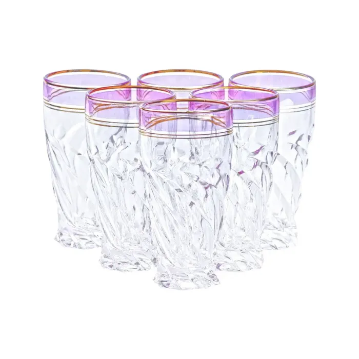 Набор стаканов для воды и сока 6 штук. высокая прозрачная (HP566) - изображение 1