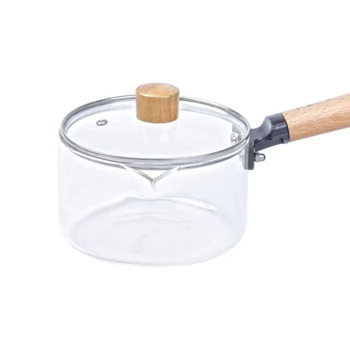 Стеклянная кастрюля с деревянной ручкой (HP21359) - изображение 2