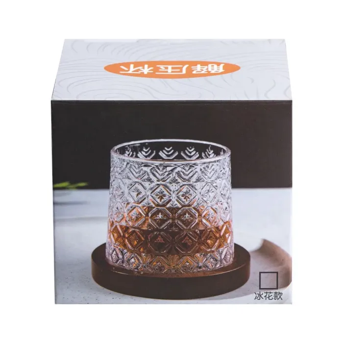 Стакан стеклянный для виски с деревянной подставкой (HP22362) - изображение 5