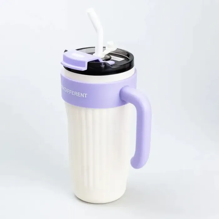 Термокружка с ручкой Think Different 860 мл термос чашка термокружки кружка термос Фиолетовый (HP28487W) - изображение 4