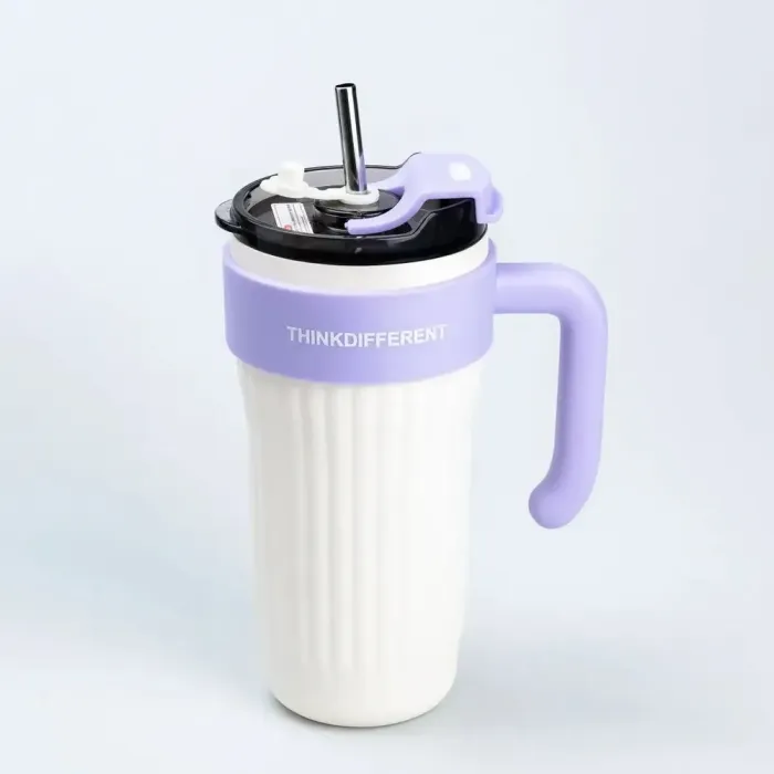 Термокружка с ручкой Think Different 860 мл термос чашка термокружки кружка термос Фиолетовый (HP28487W) - изображение 5