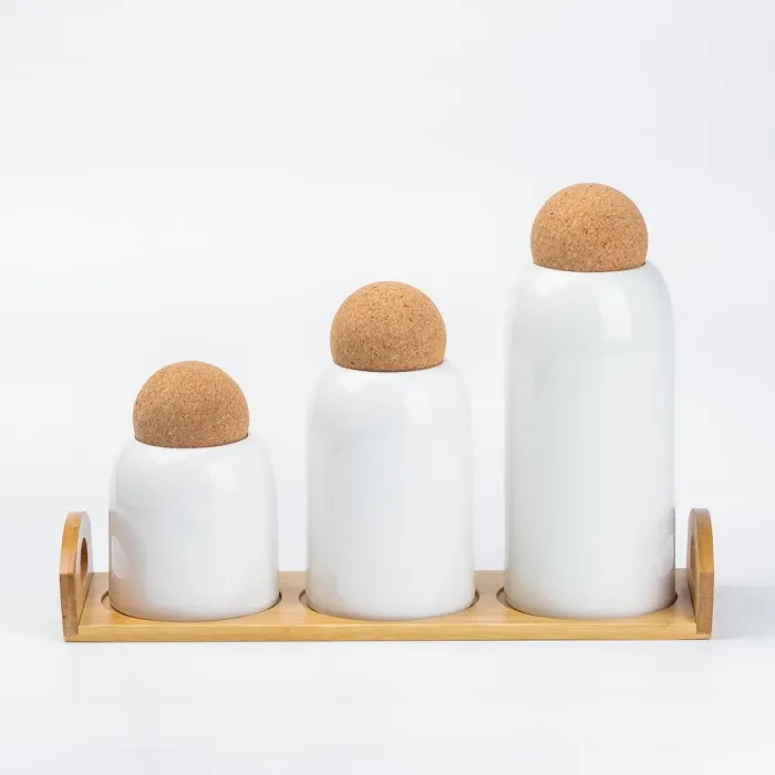 Набор для специй на деревянной подставке 3шт. - изображение 3