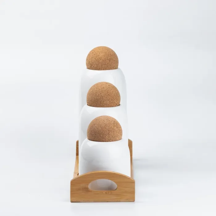 Набор для специй на деревянной подставке 3шт. - изображение 5