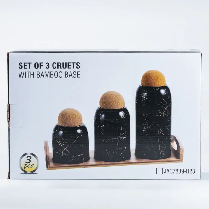 Набор для специй на деревянной подставке 3шт. - изображение 6
