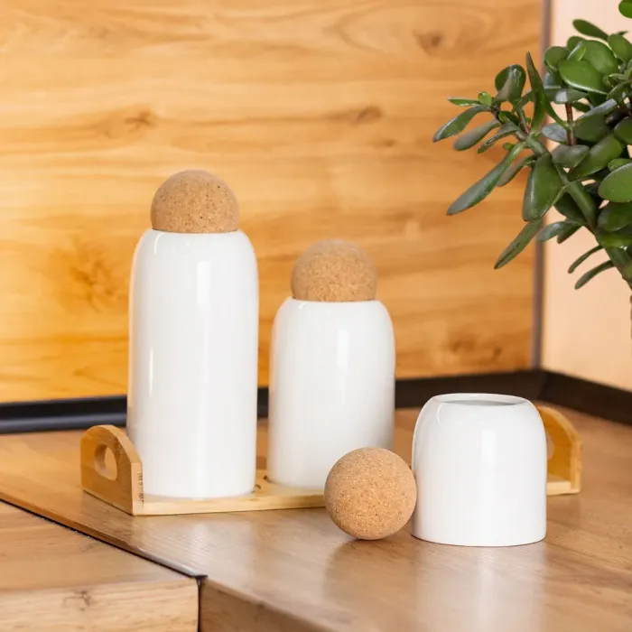 Набор для специй на деревянной подставке 3шт. - изображение 2