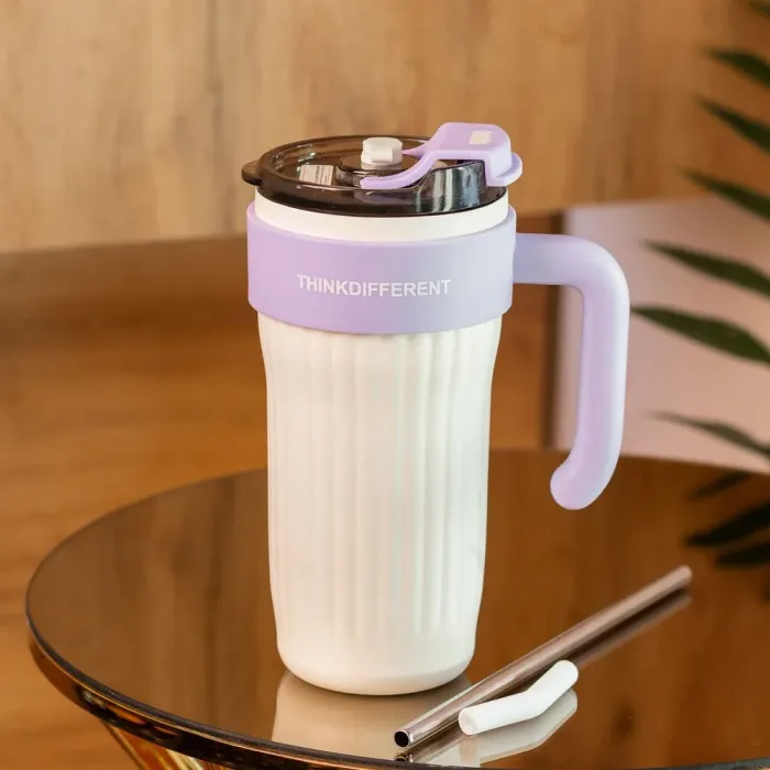 Термокружка с ручкой Think Different 860 мл термос чашка термокружки кружка термос Фиолетовый (HP28487W) - изображение 6