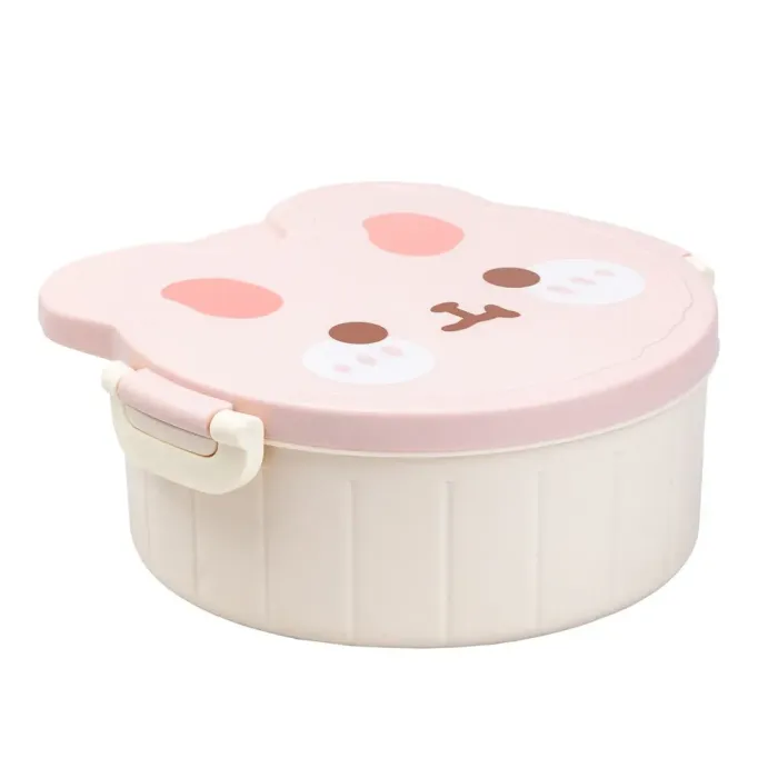 Ланч-бокс дитячий зі столовими приборами Rabbit 18*18*7 см білий (HP12270W) - зображення 3