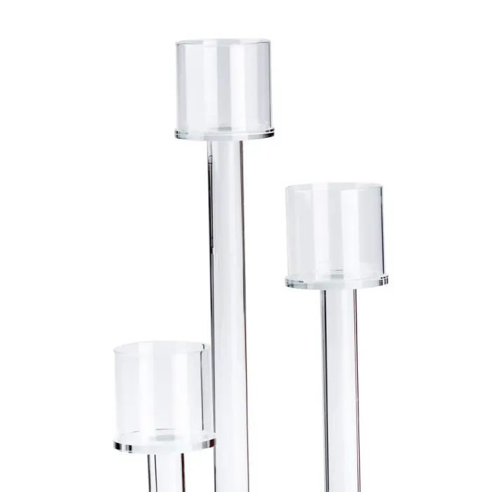 Подсвечник стеклянный высокий канделябр 36.5 – 47.0 – 56.5 см (HP36564) - изображение 5