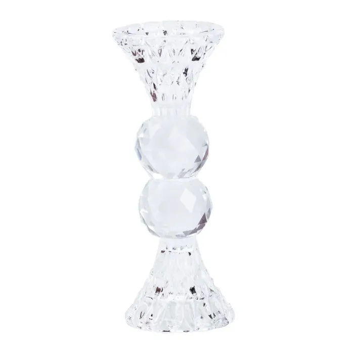 Подсвечник стеклянный средний 16 см (HP36561M) - изображение 1