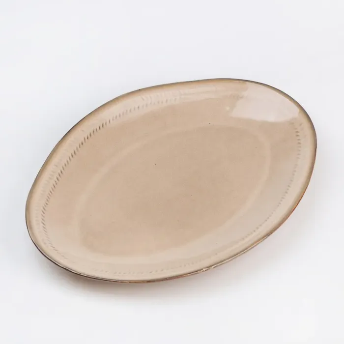 Тарілка плоска овальна керамічна обідня 33.5х23 см (HP23380) - зображення 1