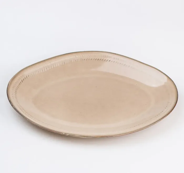 Тарілка плоска овальна керамічна обідня 33.5х23 см (HP23380) - зображення 3