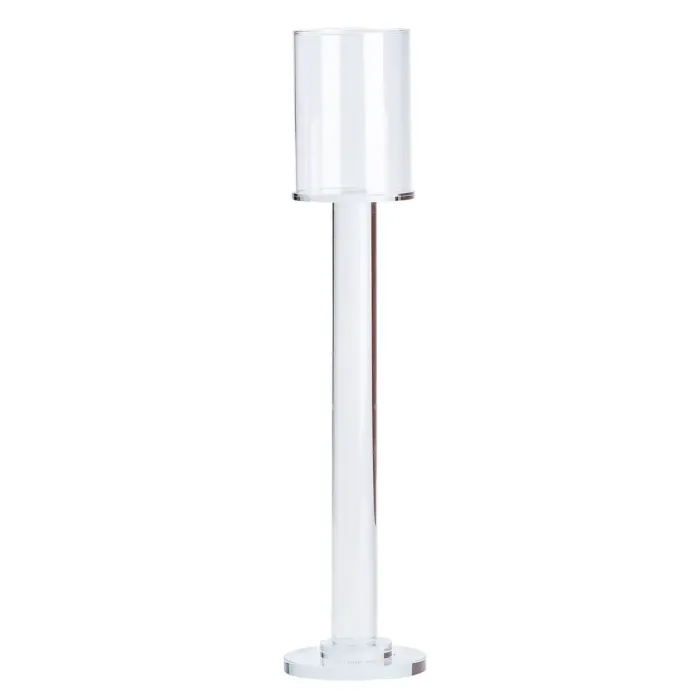 Подсвечник высокий стеклянный 35.5 см Прозрачный (HP36558M) - изображение 1