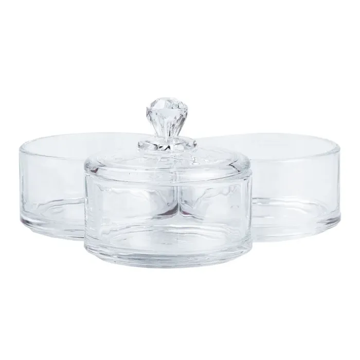 Конфета трехуровневая 3300 см со стеклянной крышкой прозрачная (HP5106) - изображение 4