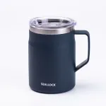 Термокружка с нержавеющей крышкой 550 мл чашка термос для кофе • кофейная кружка термос • термочашка (HPGMB5502BL)