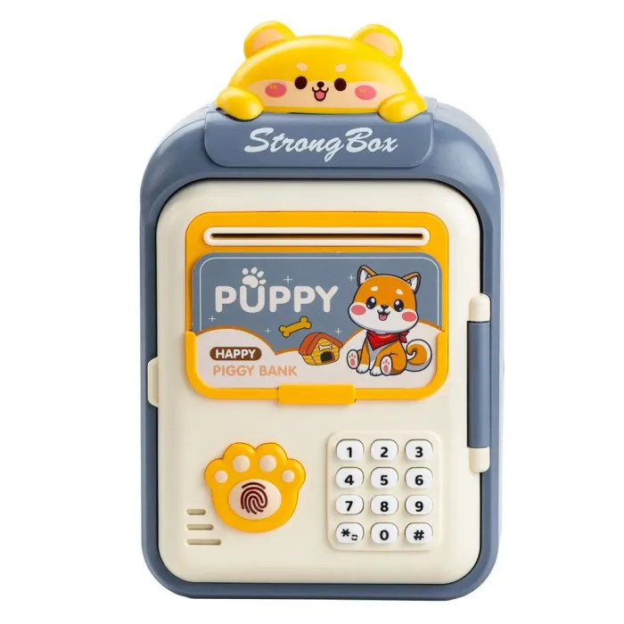 Дитяча електронна скарбничка з кодовим замком та купюроприймачем 14 х 10.5 х 24 см (HP12265BL) - зображення 1
