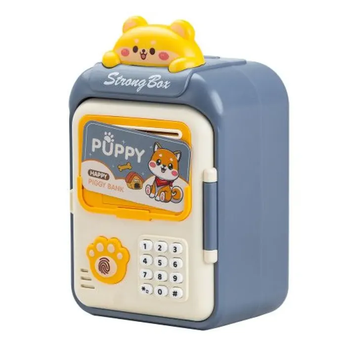 Дитяча електронна скарбничка з кодовим замком та купюроприймачем 14 х 10.5 х 24 см (HP12265BL) - зображення 2