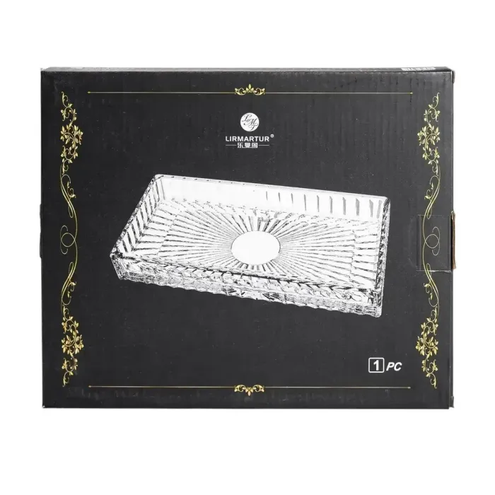 Блюдо для закусок скляне 24,5*20,5*2 см прямокутне HP-YH-54 (HP-YH-54) - изображение 6