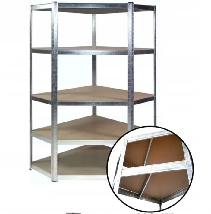 Металлический угловой стеллаж 180x30x90 5 полок серый (GWI0892) - изображение 5