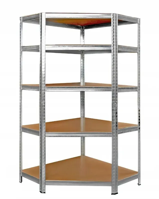 Металлический угловой стеллаж 180x30x90 5 полок серый (GWI0892) - изображение 6