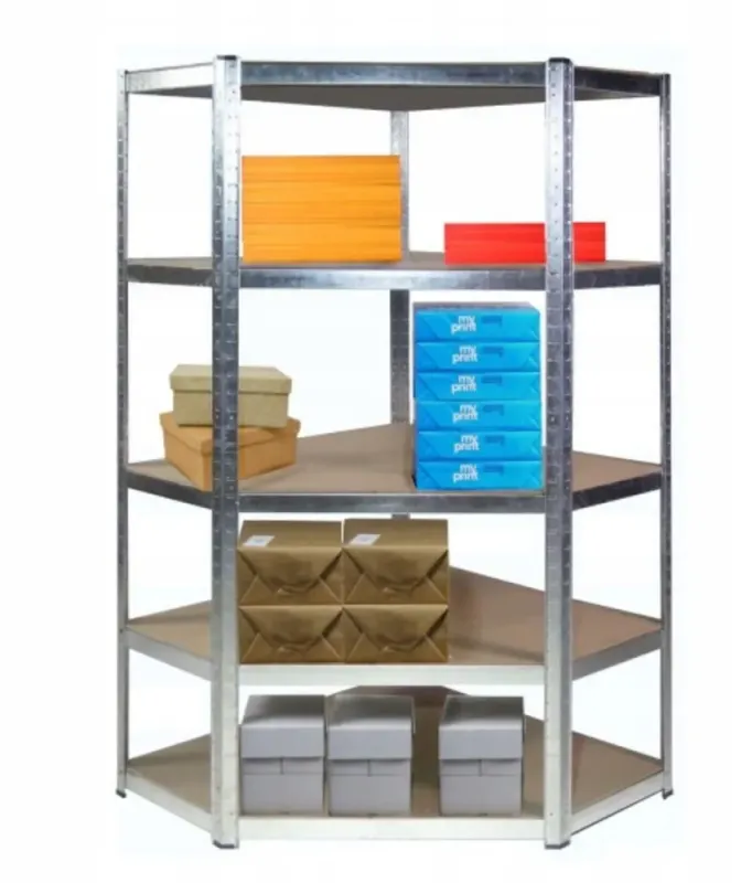 Металлический угловой стеллаж 180x30x90 5 полок серый (GWI0892) - изображение 7