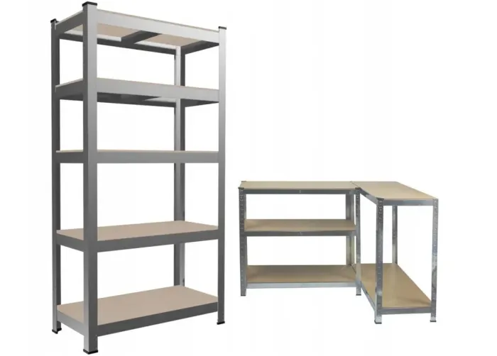 Стеллаж металлический 180x90x30 5 полок серый (GWI5870) - изображение 4