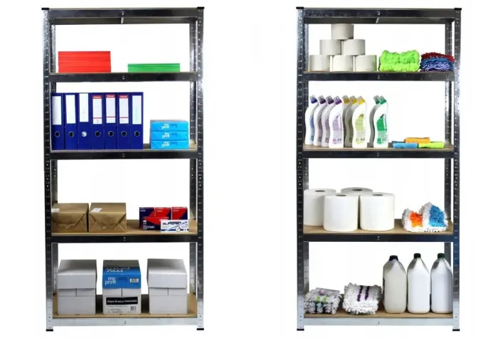 Стеллаж металлический 180x90x30 5 полок серый (GWI5870) - изображение 6