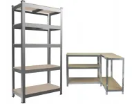 Стелаж металевий 220х90х40 5 полиць сірий (GWI0629)