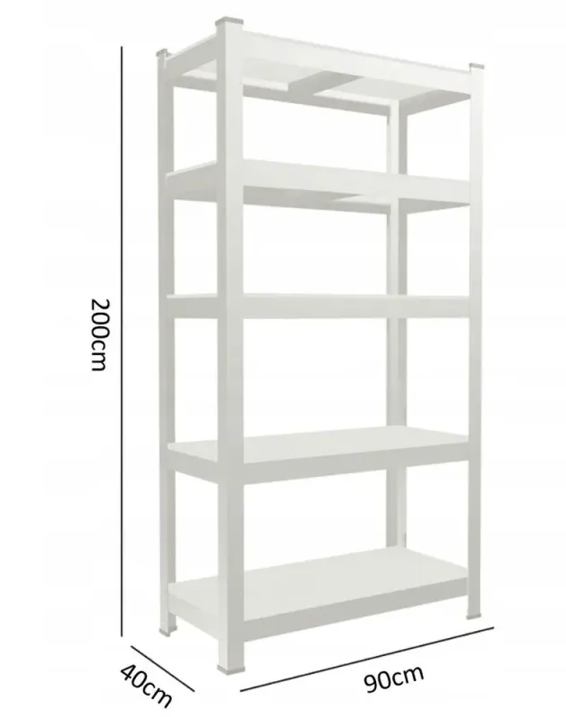 Стелаж металевий 200х90х40 5 полиць сірий (GWI0643) - зображення 6