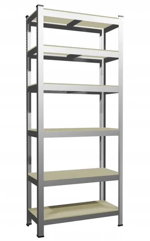 Стелаж металевий 200x90x40 6 полиць сірий (GWI0650) - зображення 4