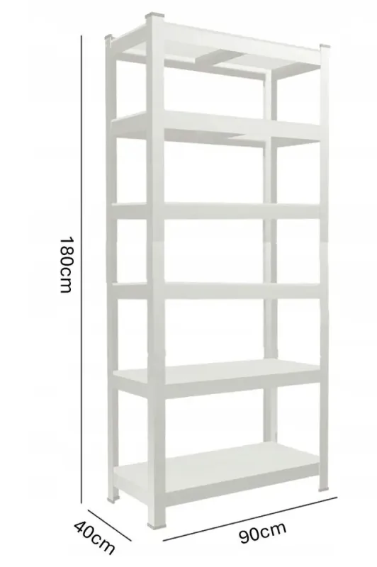 Стеллаж металлический 180x90x40 6 полок серый (GWI2172) - изображение 2