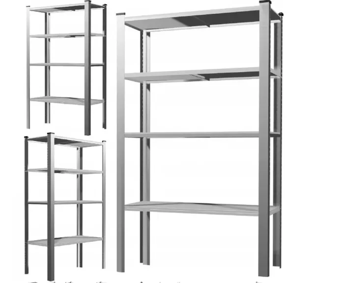 Стеллаж металлический 150х75х30 4 полки серый (GWI1885) - изображение 3