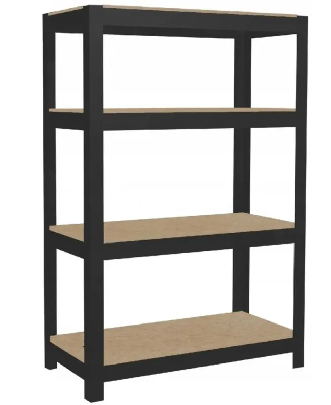 Прочный, усиленный металлический стеллаж 180х120х60 4 полки (черный) (GWI0667) - изображение 6