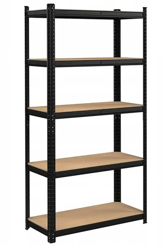 Стеллаж металлический 180x90x30 5 полок (черный) (GWI7361) - изображение 5