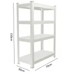 Стелаж металевий 150x70x30 4 полиці (чорний) (GWI0582)