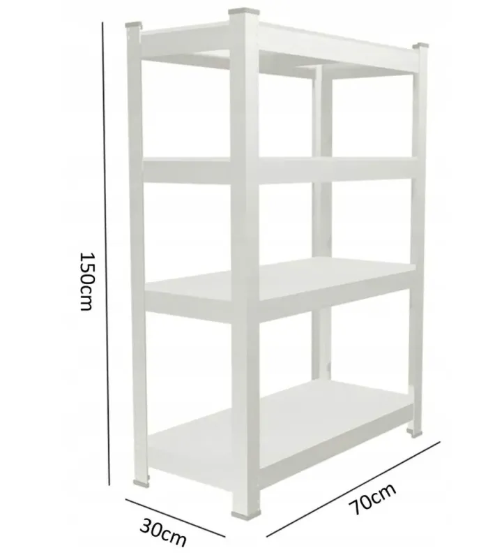 Стеллаж металлический 150x70x30 4 полки (черный) (GWI0582) - изображение 1