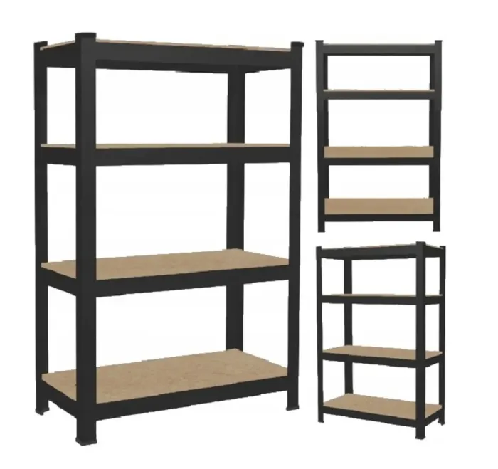 Стеллаж металлический 150x70x30 4 полки (черный) (GWI0582) - изображение 2