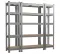 Набір з 3-х металевих стелажів 2шт: 180 x 40 x 40 1шт: 180 x 90x 40 5 полиць сірий (GWI9399)