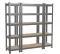 Набір з 3-х металевих стелажів 2шт: 180 x 40 x 40 1шт: 180 x 90x 40 5 полиць сірий (GWI9399)